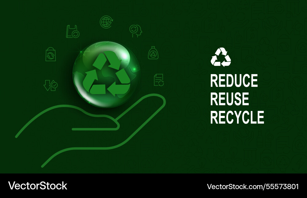 Global recycling day reduce reuse Global recycling day reduce reuse Vector Image
