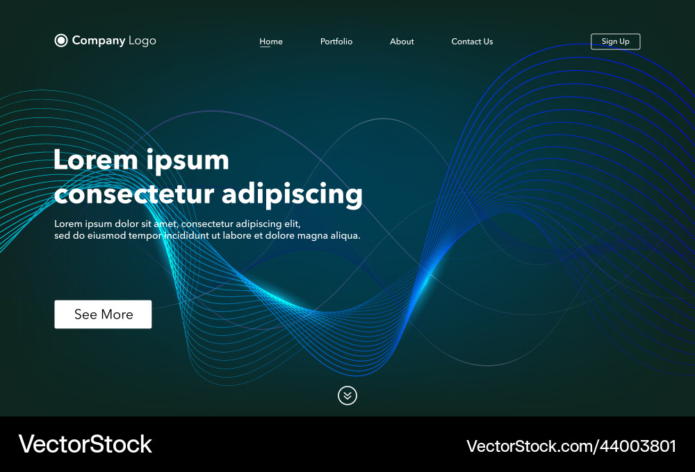 Landing page abstract background website template Landing page abstract background website template vector image
