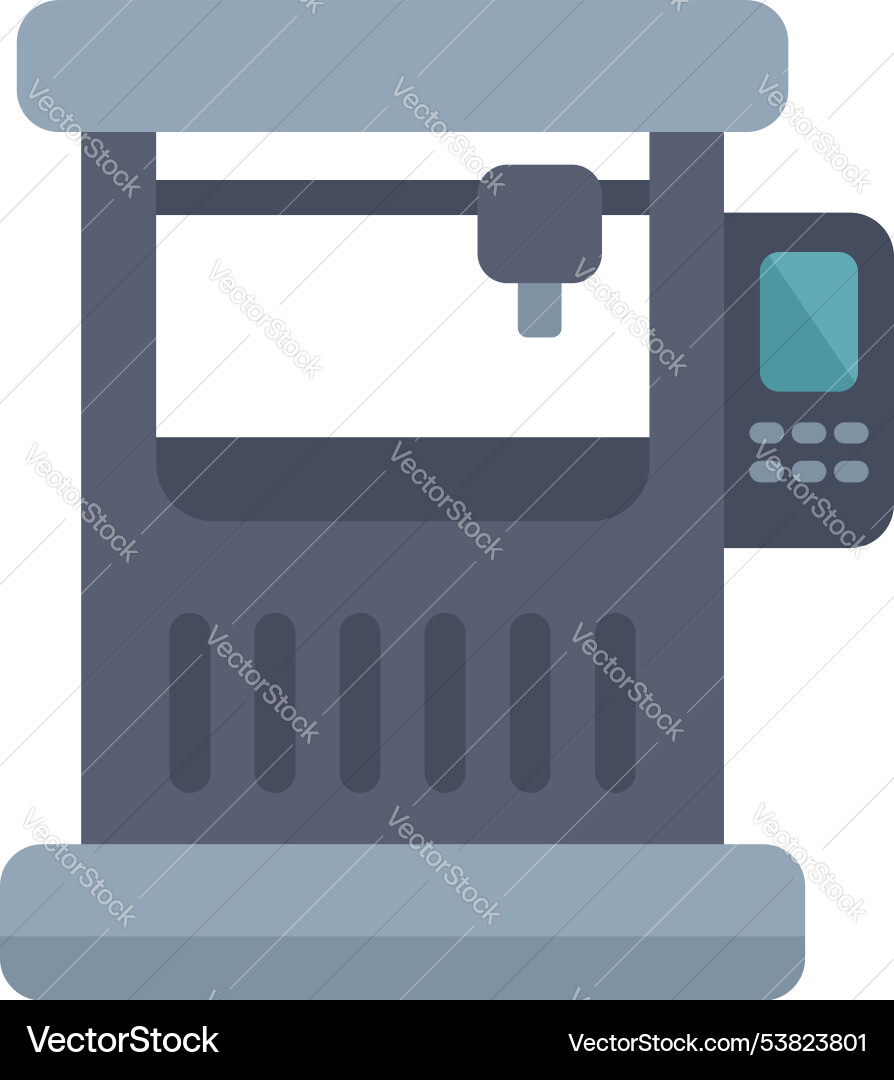 Modern 3d printer printing a prototype using Modern 3d printer printing a prototype using vector image