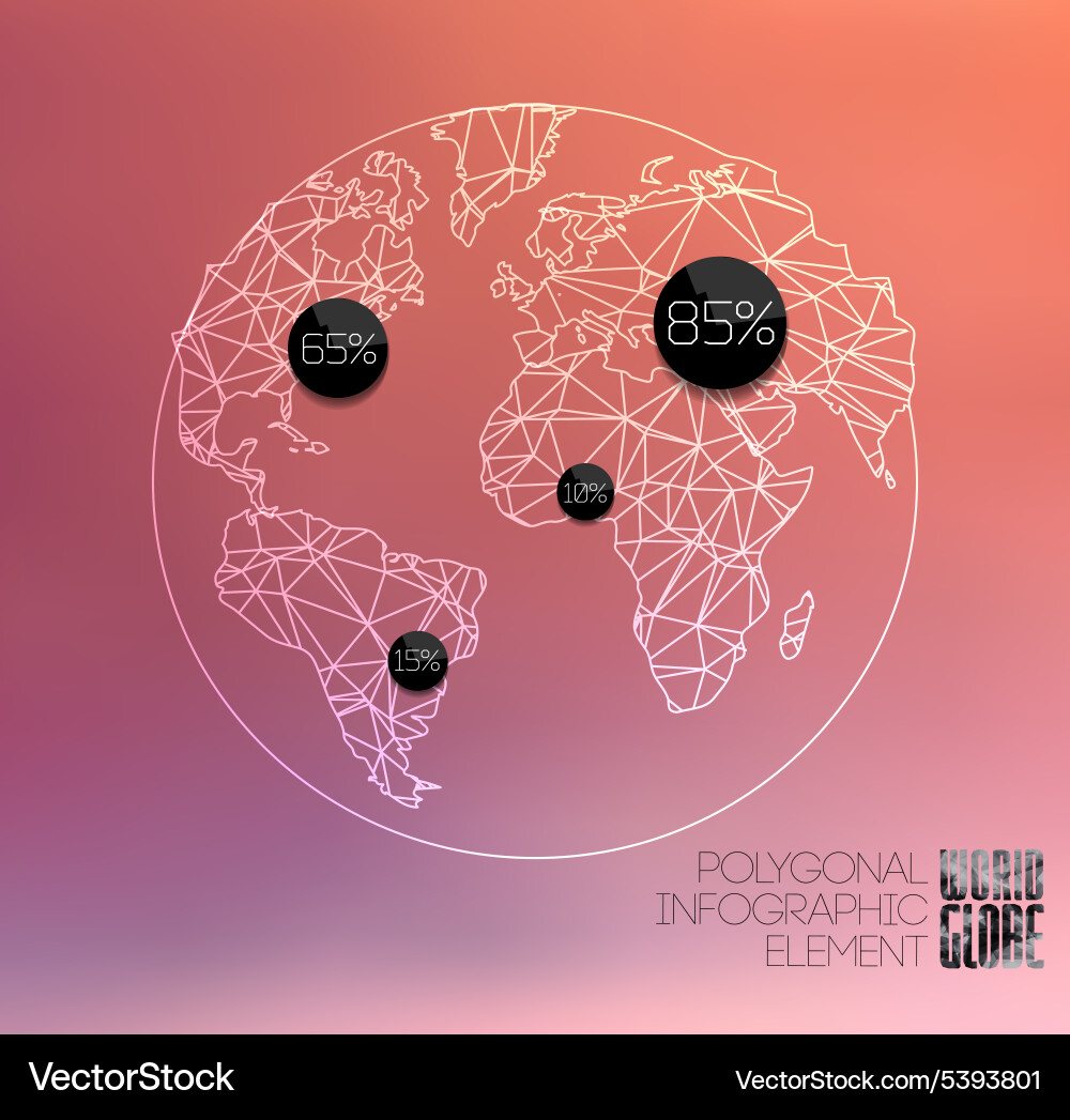 Modern elements of info graphics world map vector image
