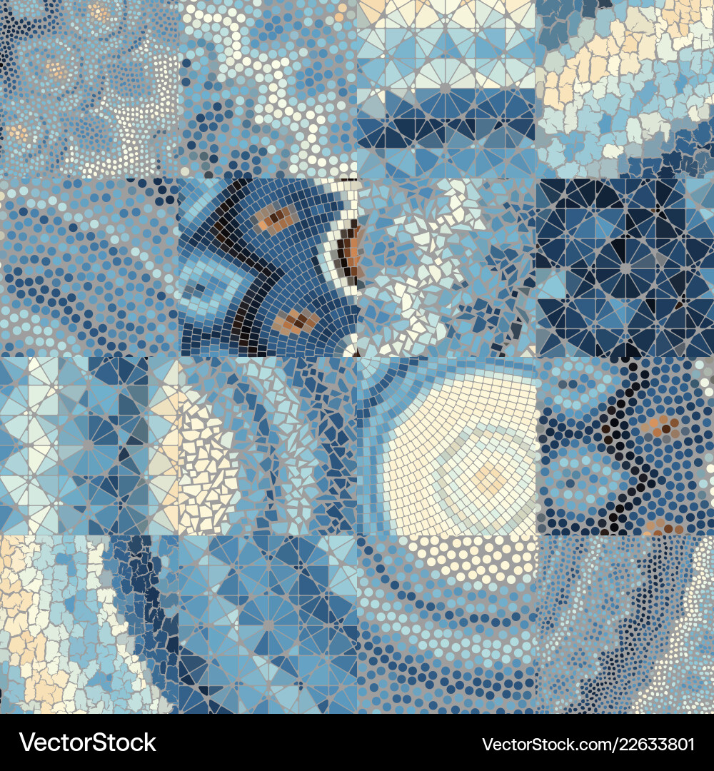Mosaic art pattern image Mosaic art pattern image vector image
