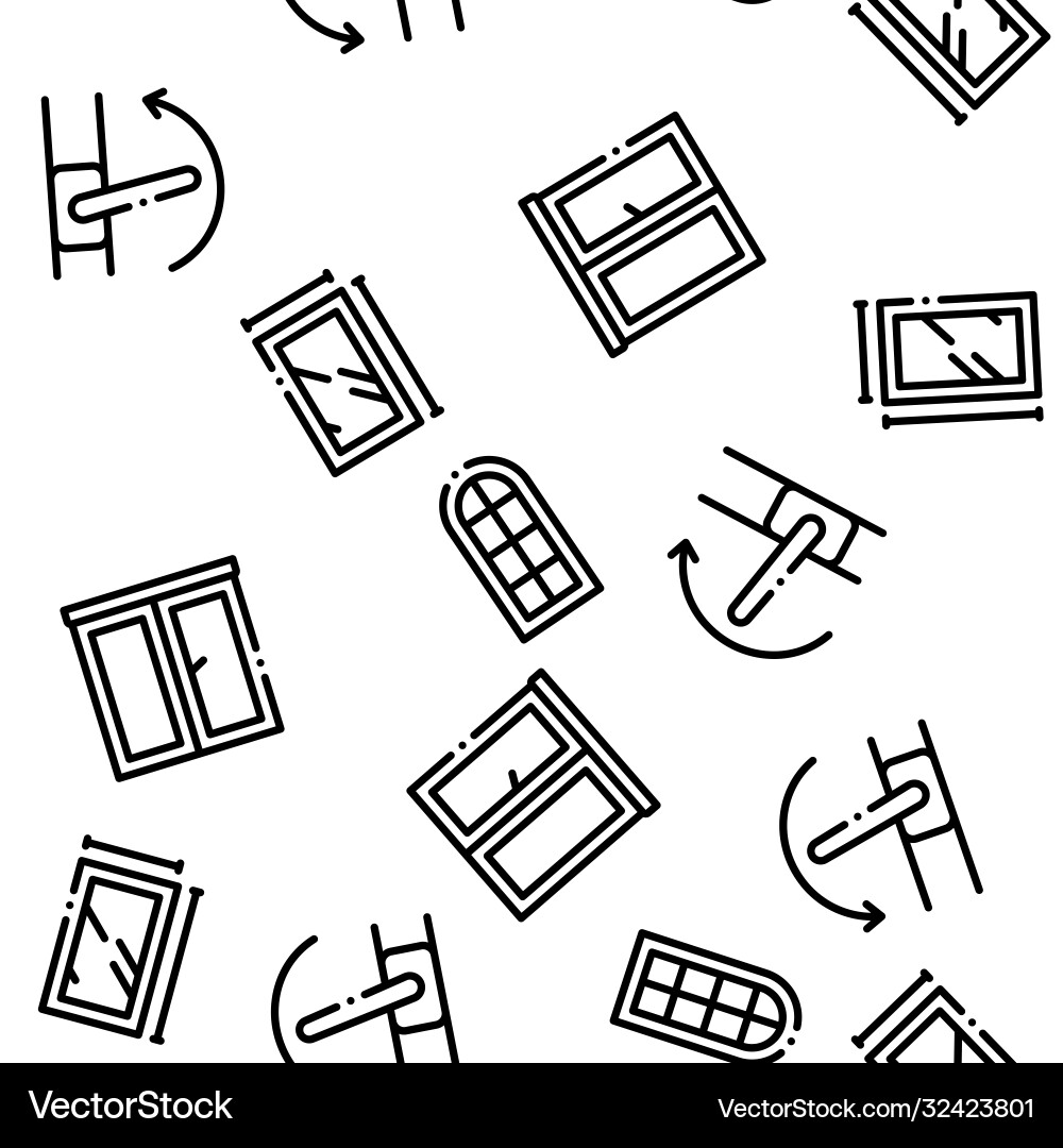 Pvc window frames seamless pattern Vector Image