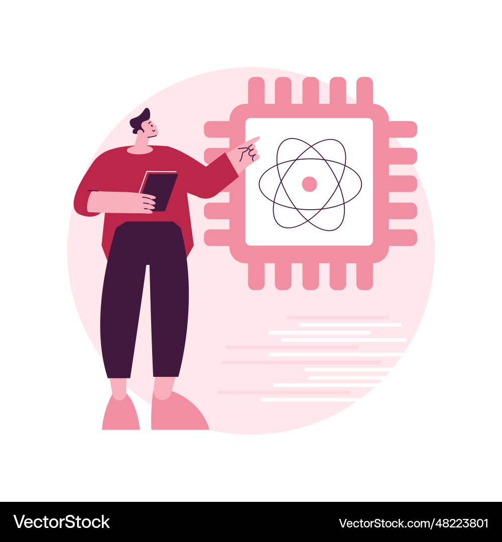 Quantum computing abstract concept Quantum computing abstract concept Vector Image