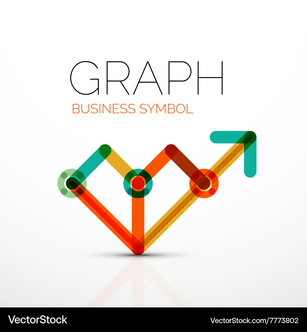 Abstract logo idea linear chart or graph Vector Image