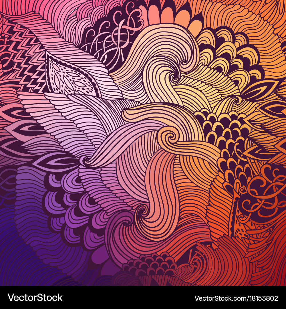 Abstract pattern background with waves ornament vector image