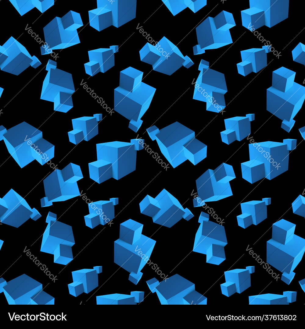 Abstract seamless pattern with overlapping blue Abstract seamless pattern with overlapping blue vector image
