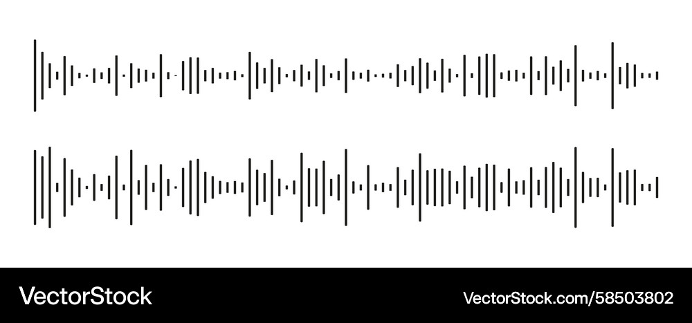 Audio Waveform Elements Vector Image