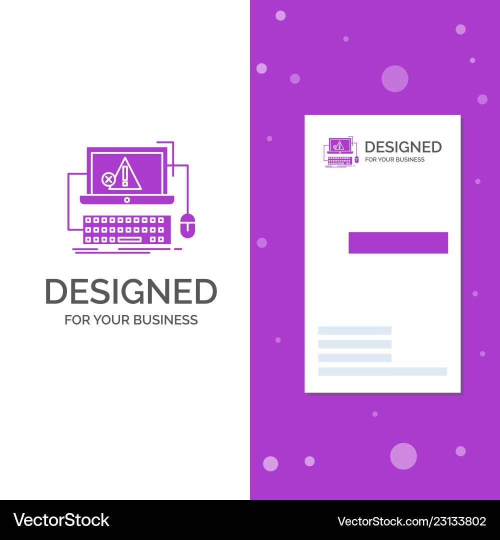 Business logo for computer crash error failure Vector Image