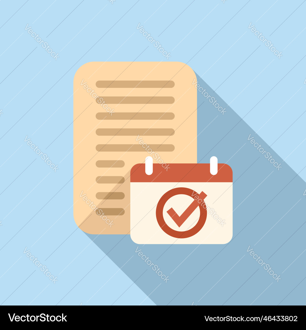 Calendar report icon flat document data Calendar report icon flat document data vector image
