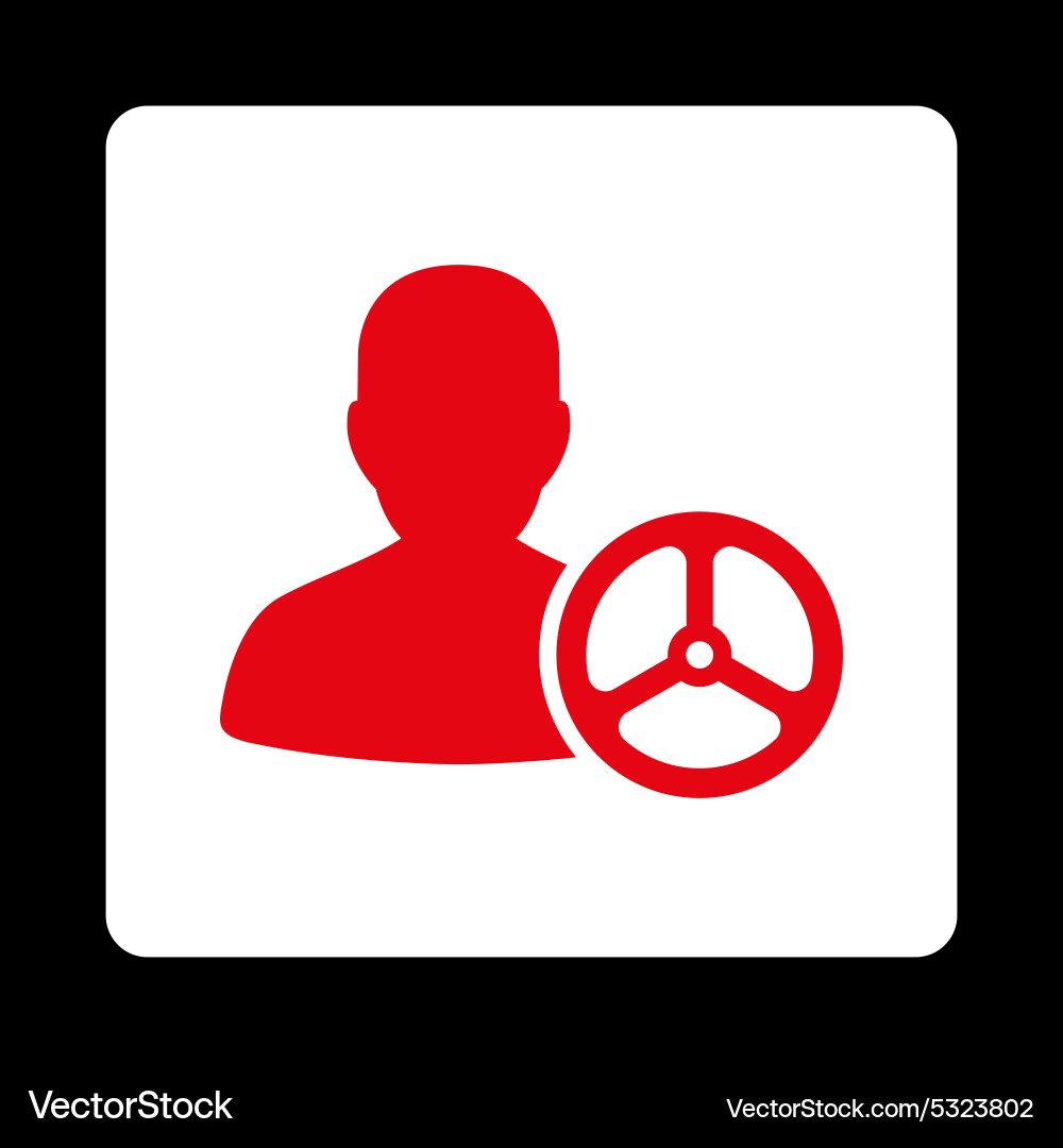 Driver icon from commerce buttons overcolor set vector image