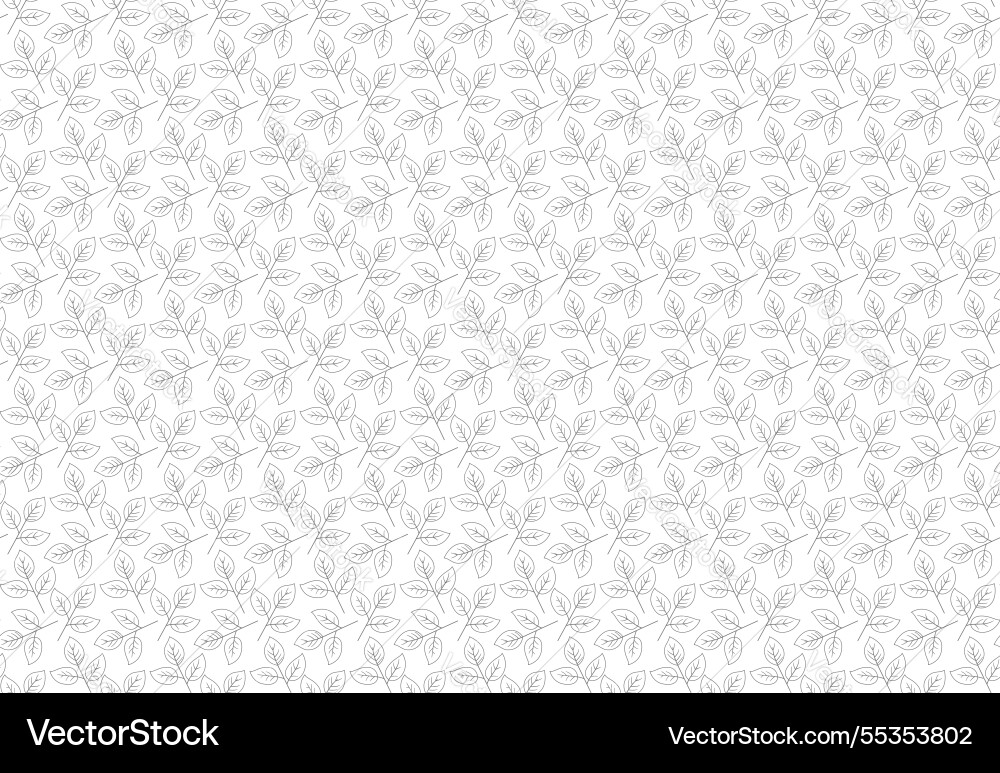 Elegant minimalist leaf pattern simple repeating vector image