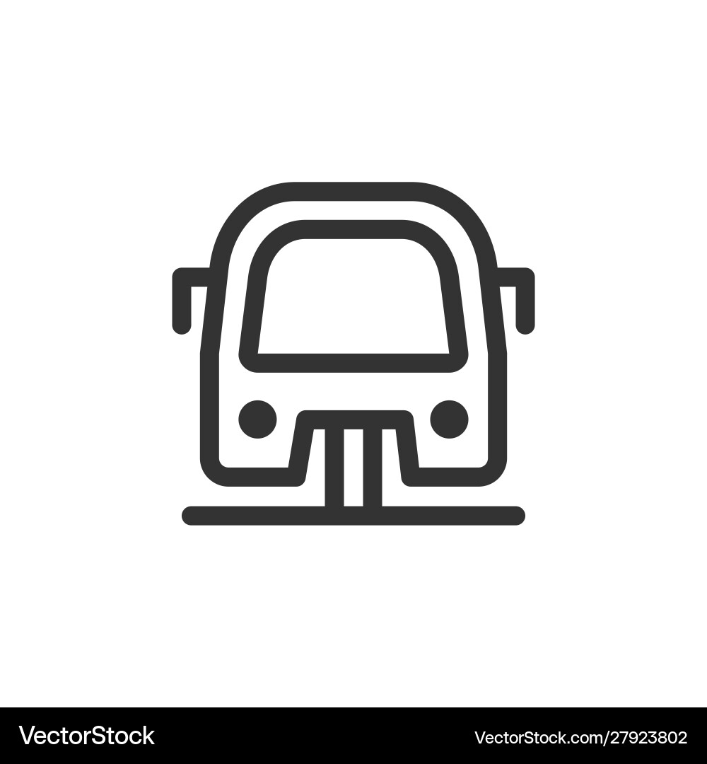 Funicular front view outline style icon Funicular front view outline style icon Vector Image