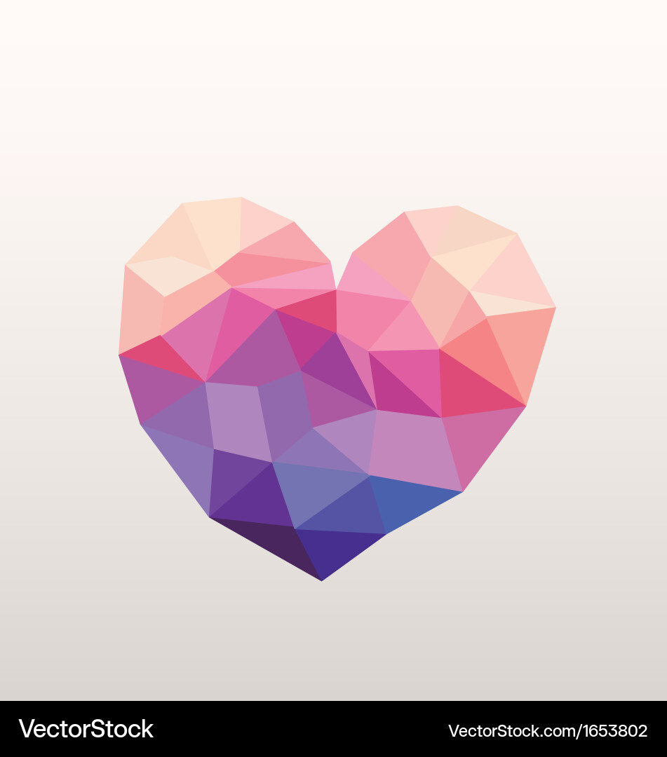 Geometric Heart Gradient vector image