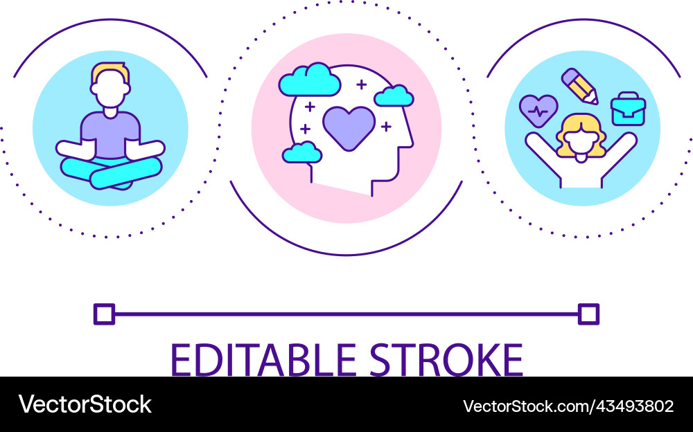 Harmonic mindset loop concept icon Harmonic mindset loop concept icon vector image
