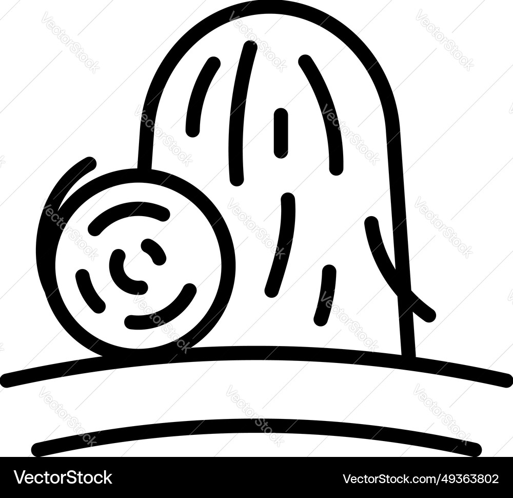 Hay icon linear isolated line web Hay icon linear isolated line web vector image