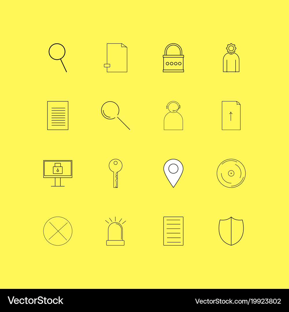 Internet of things linear icon set simple outline vector image