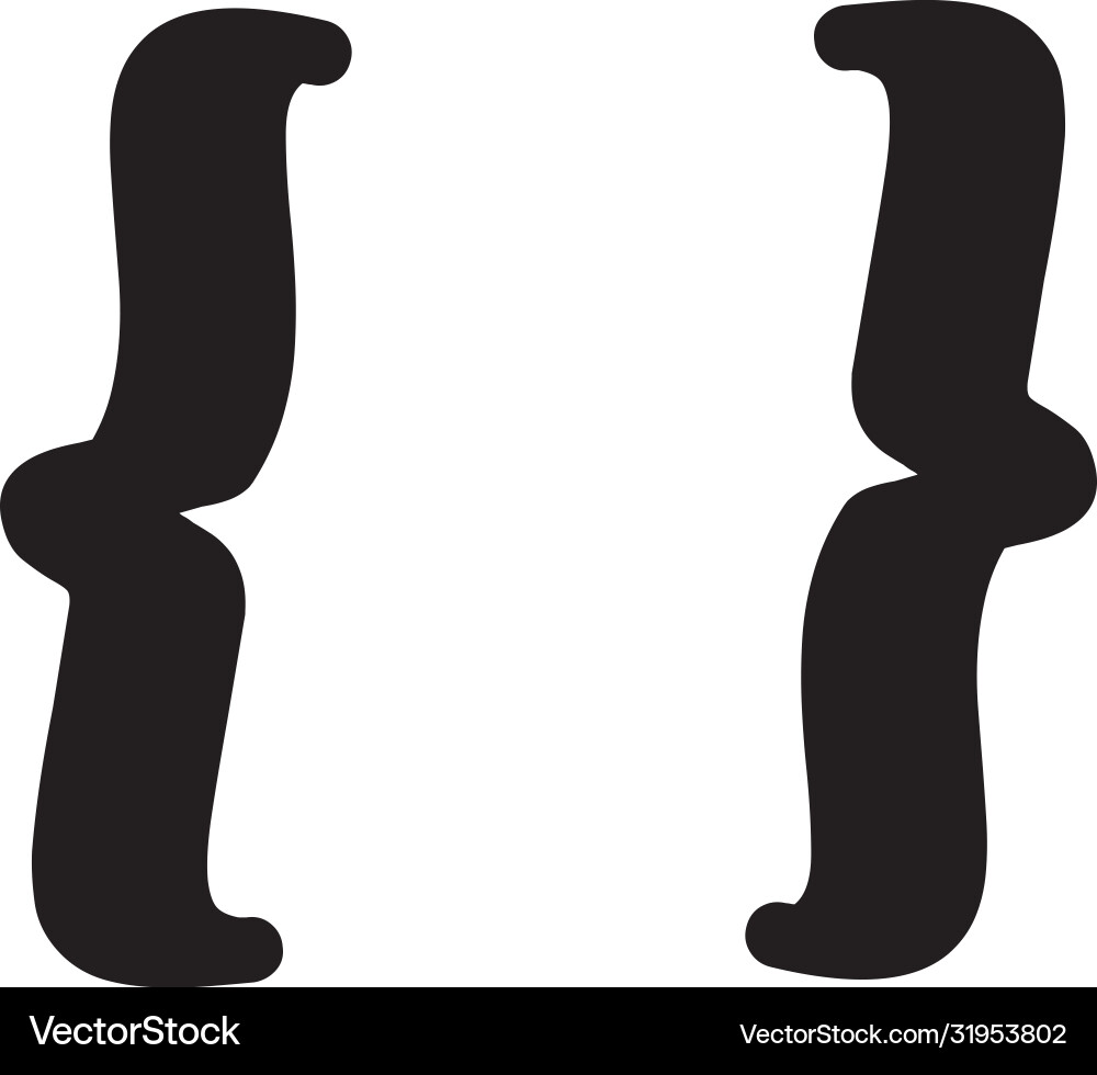 Isolated communication parenthesis icons vector image