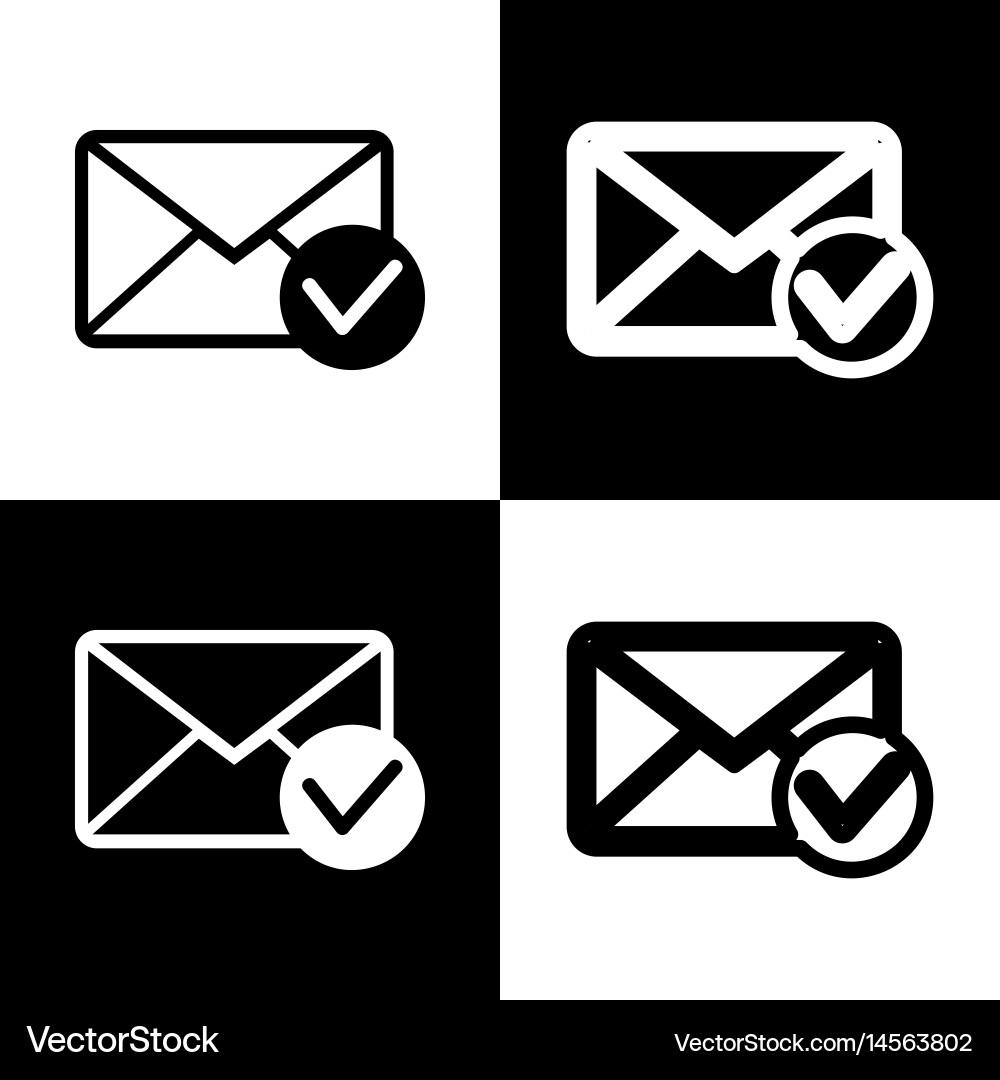 Mail sign with allow mark Vector Image