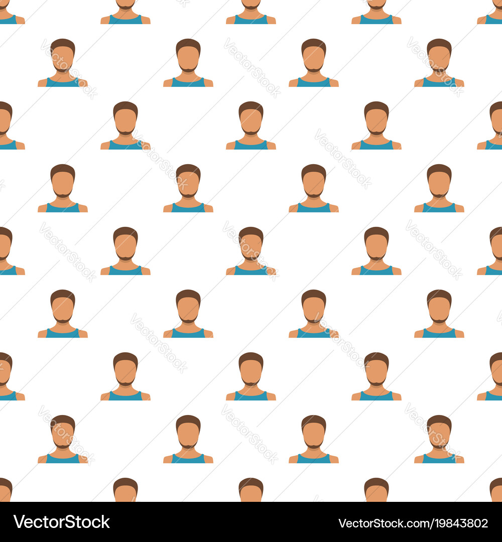 Man user pattern seamless vector image
