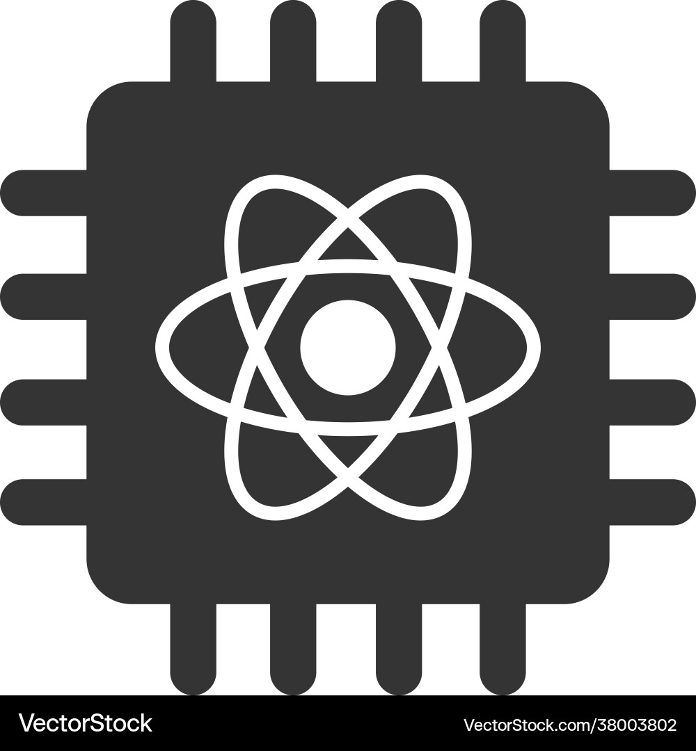 Quantum computing icon Vector Image