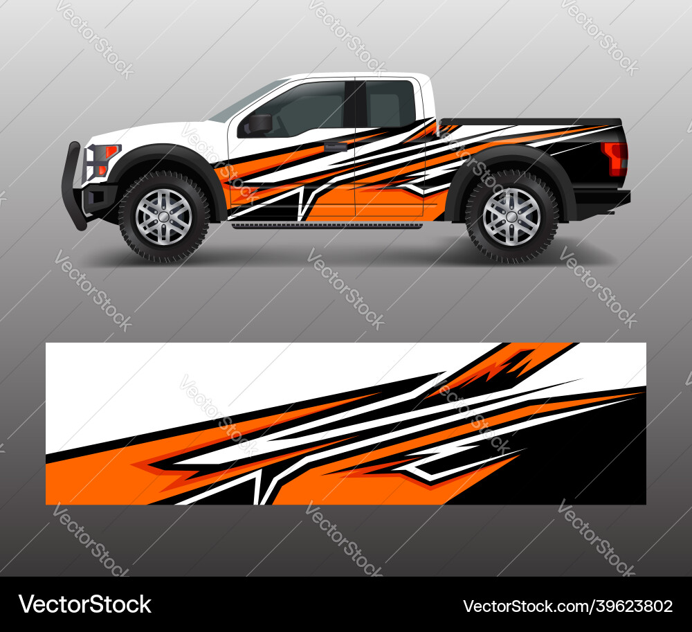 Racing Truck Graphics - Speed & Style Vector Image