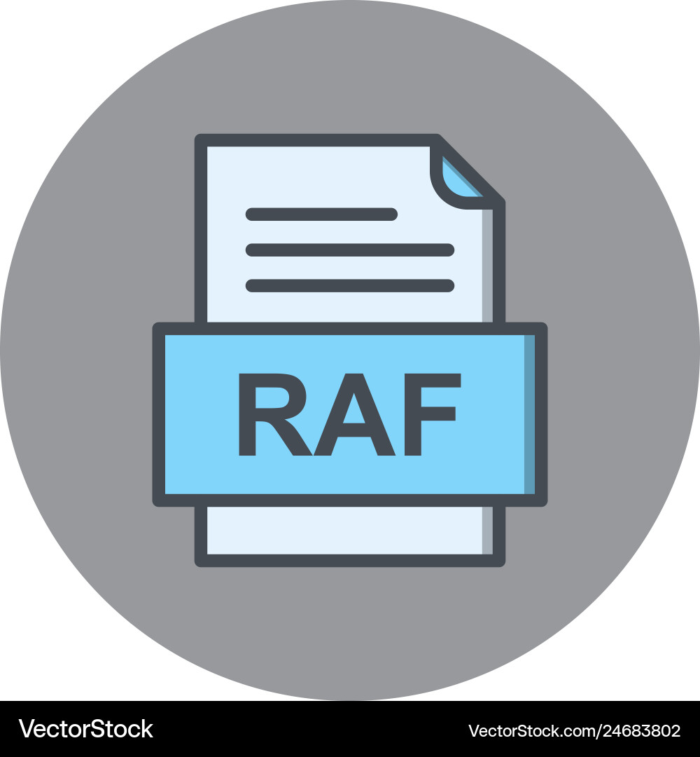 Raf file document icon Vector Image