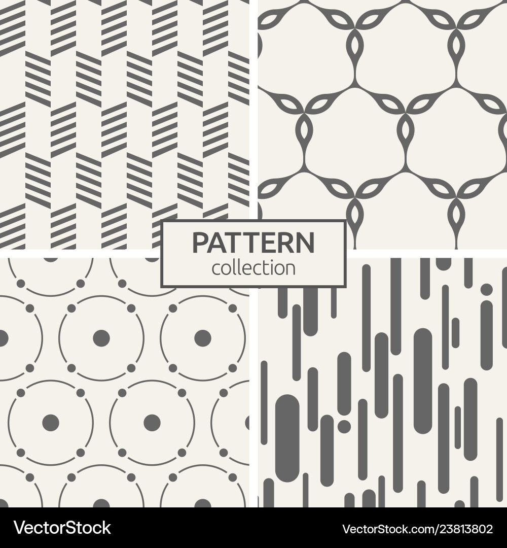 Set of four seamless patterns Set of four seamless patterns vector image