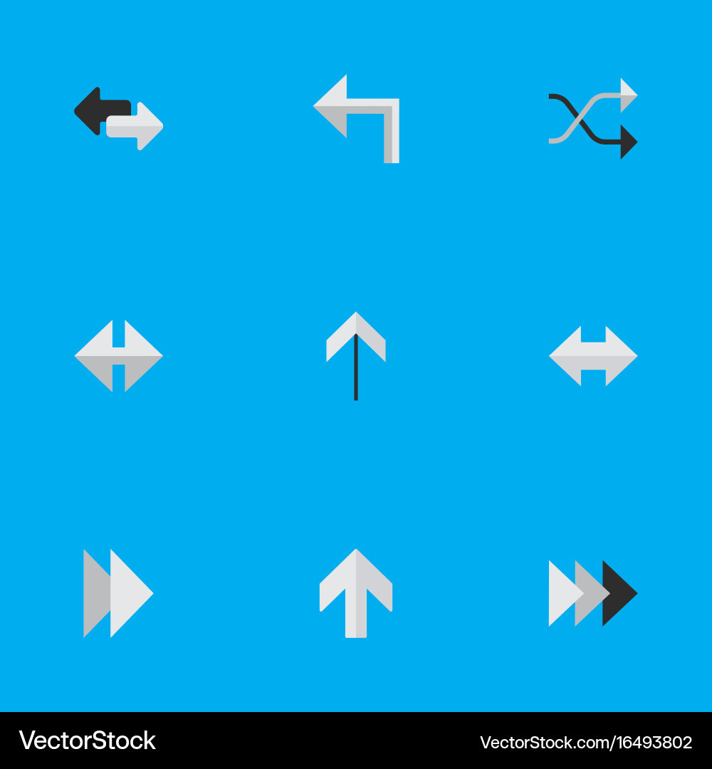 Set of simple pointer icons Vector Image