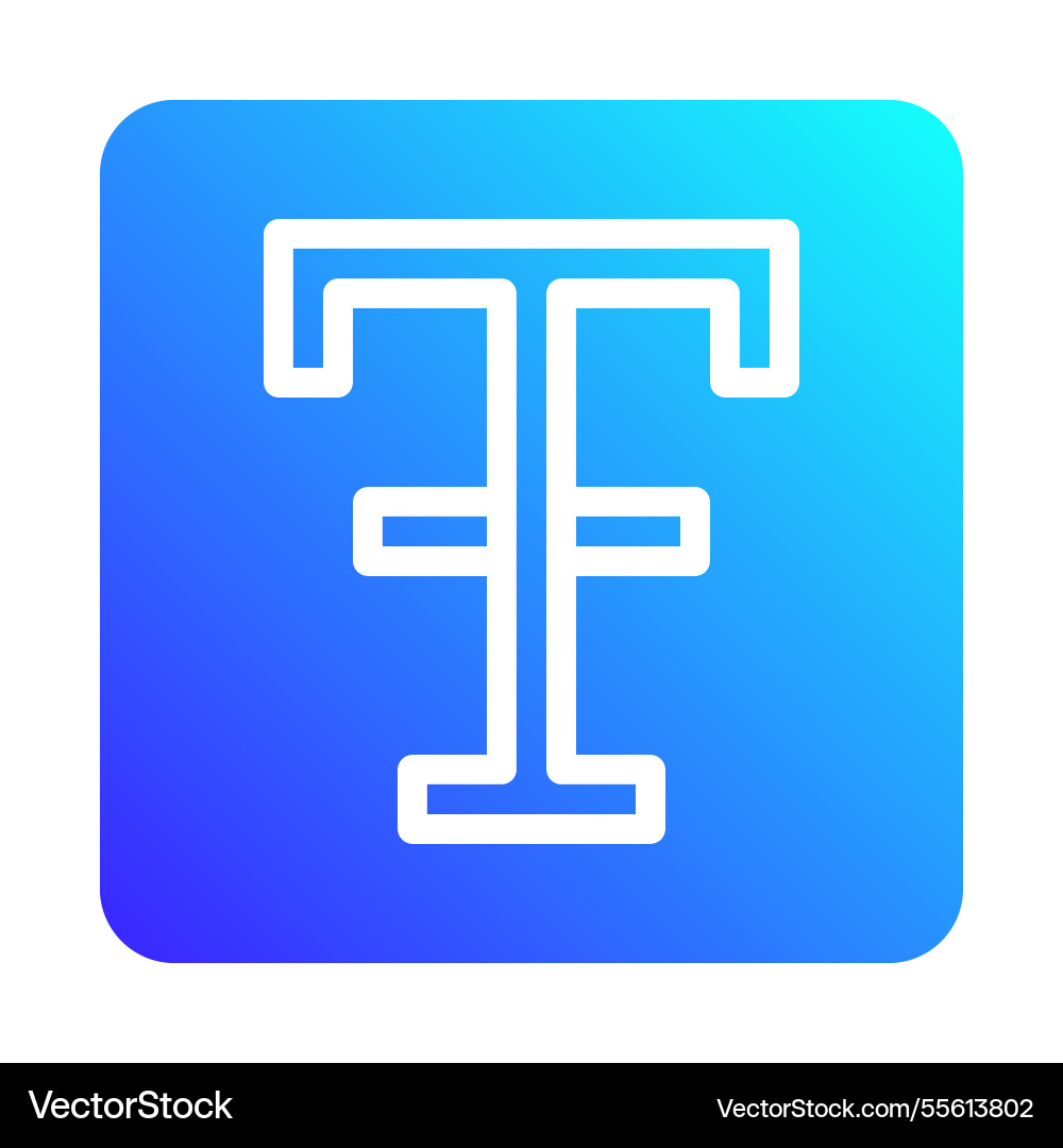 Text icon on a blue gradient background design vector image