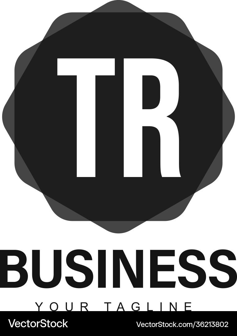Tr initial a logo design with abstract style Tr initial a logo design with abstract style vector image