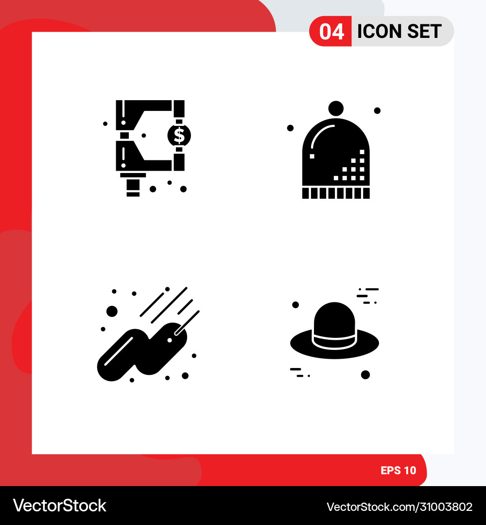 Universal solid glyphs set for web and mobile Vector Image