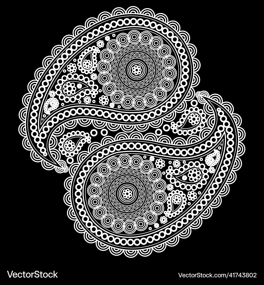 White indie design elements on a black background Vector Image