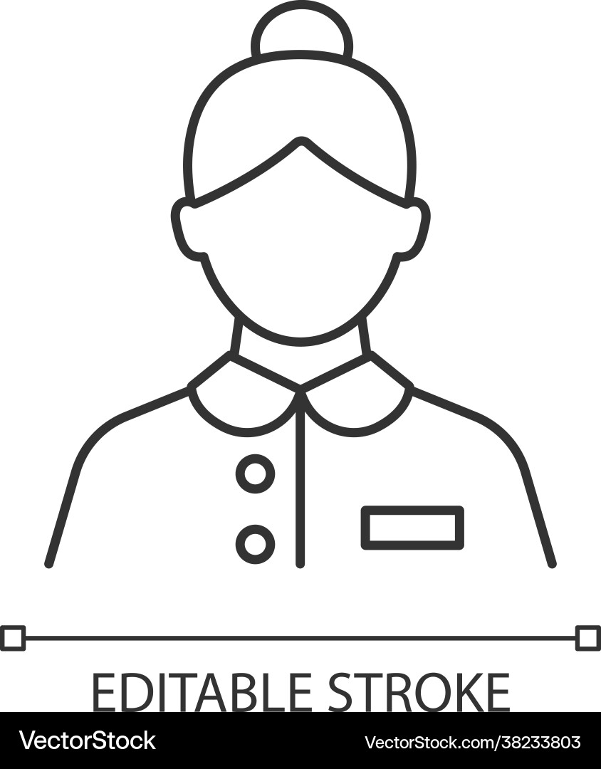 Abin steward linear Ikone Abin steward linear Ikone vektorbild