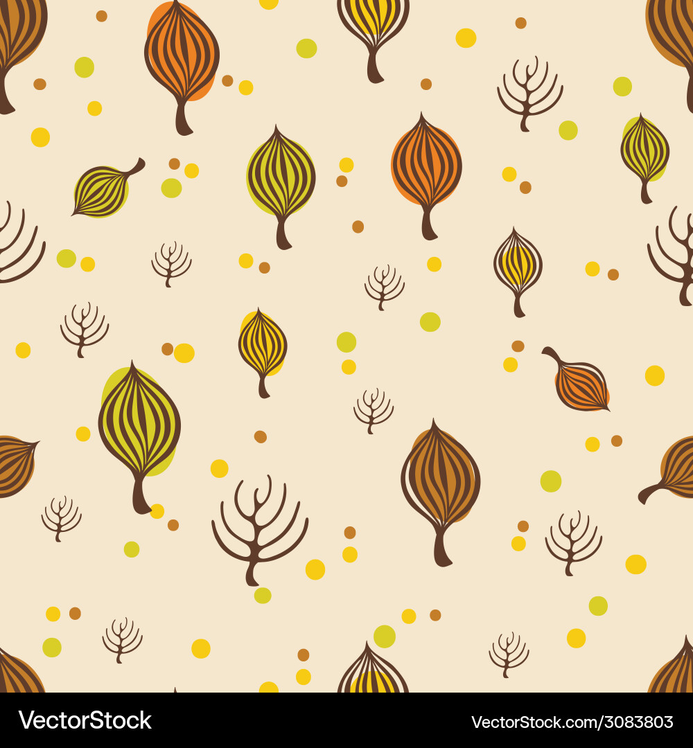 Autumn trees pattern Vector Image