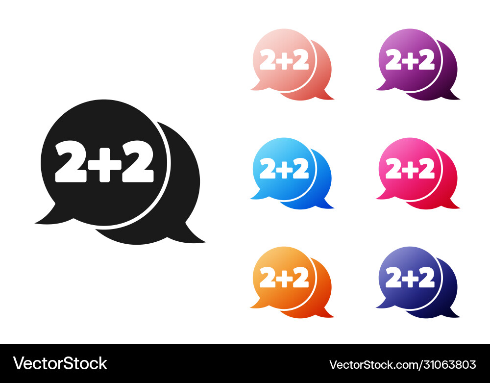 Black math system equation solution on speech Black math system equation solution on speech vector image