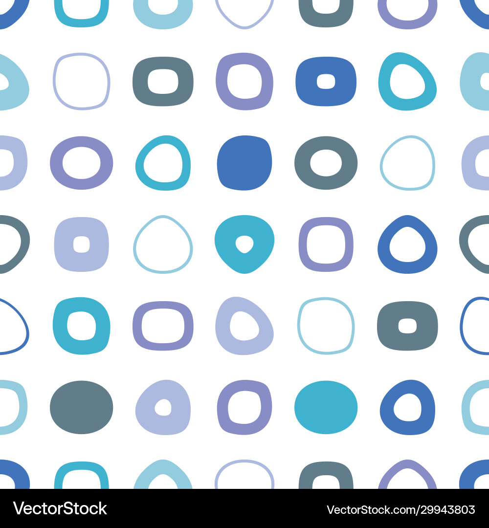 Blue Round Shape Pattern Vector Image