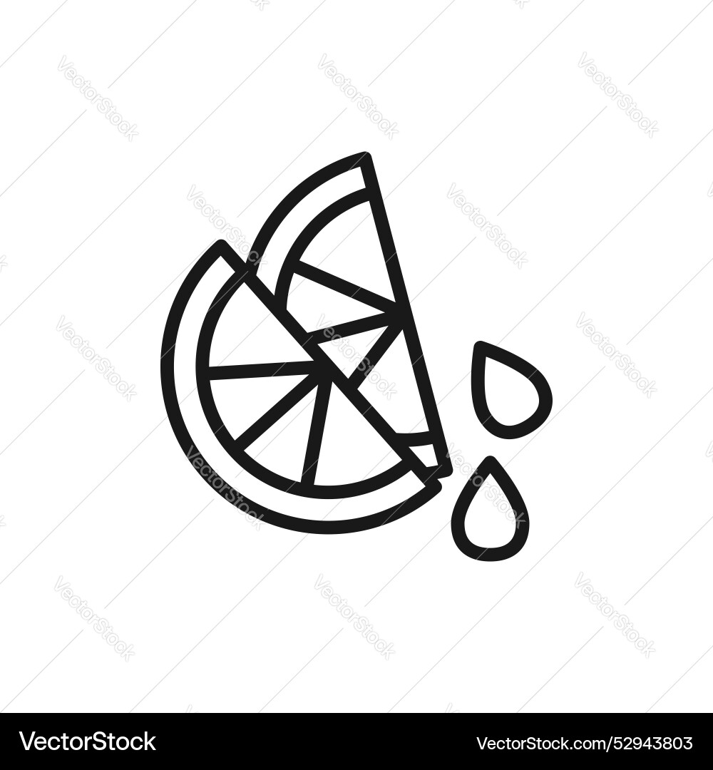 Citrus Slice Icon - Lemon Wedge – Royalty-Free Vector | VectorStock, image size:1000x1080