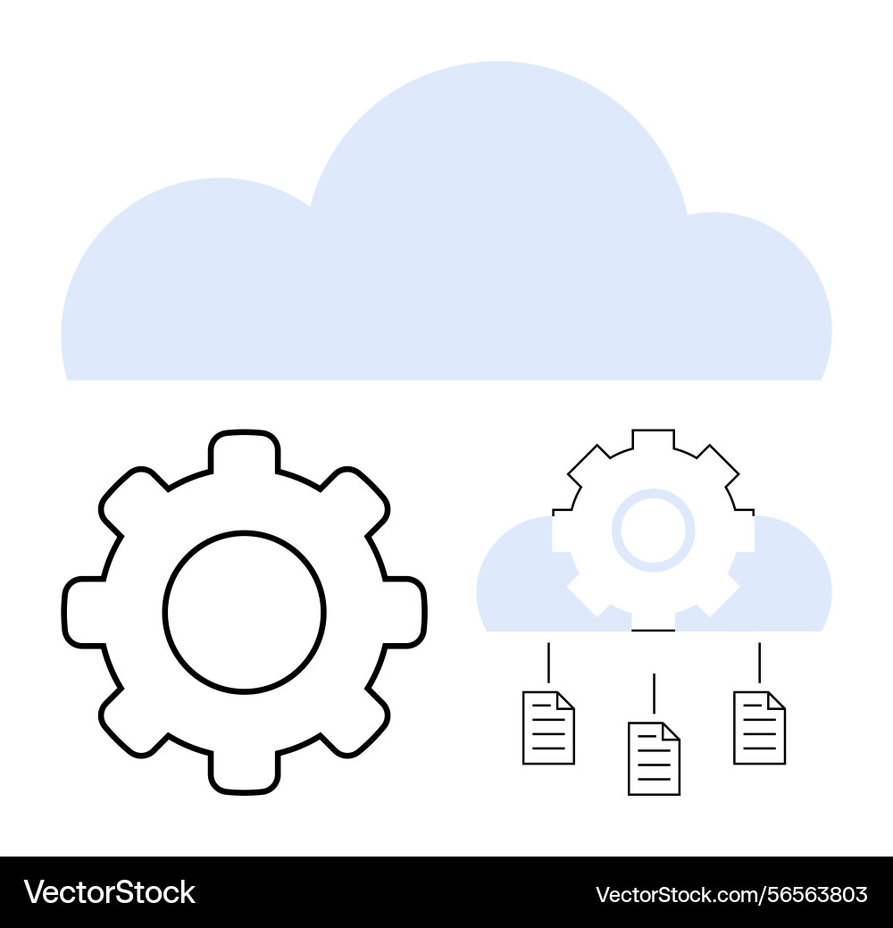 Cloud Computing und Datensynchronisation mit Getriebe Cloud Computing und Datensynchronisation mit Getriebe vektorbild