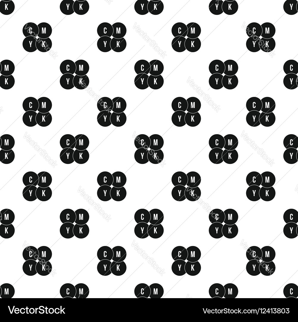 Cmyk color profile pattern simple style vector image