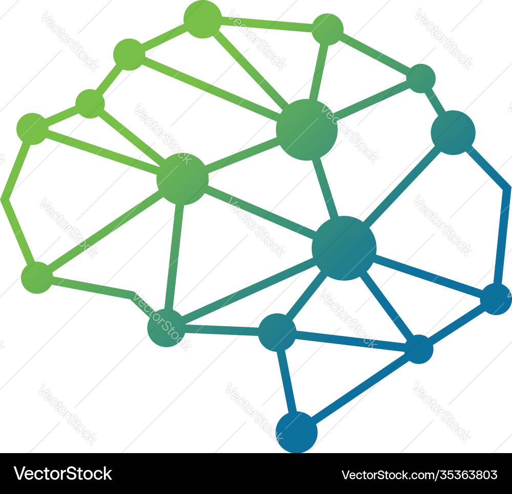 Creative brain logo design template Vector Image