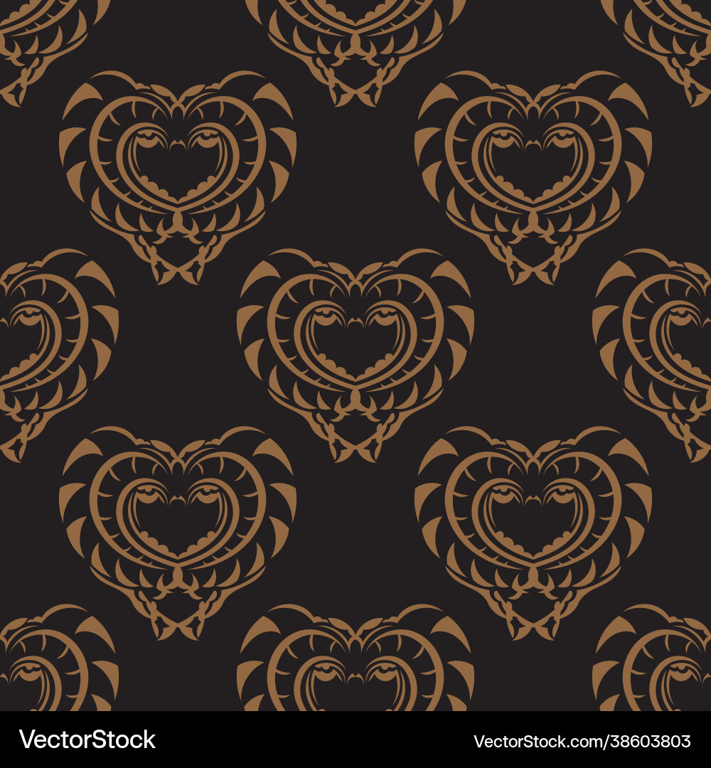 Dark background with patterns polynesian Vector Image