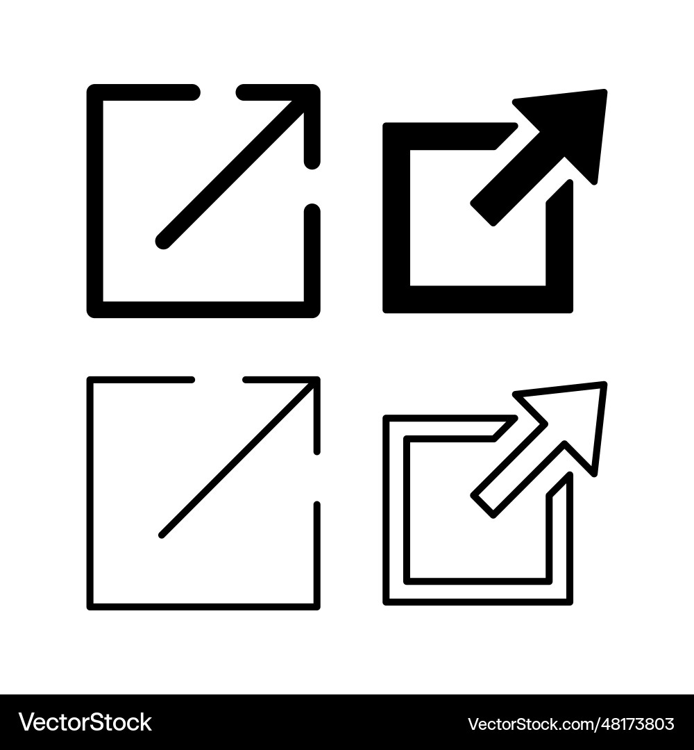 External link icon hyperlink chain symbol Vector Image