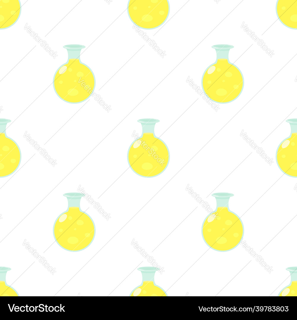 Flask of luminous liquid pattern seamless Flask of luminous liquid pattern seamless vector image