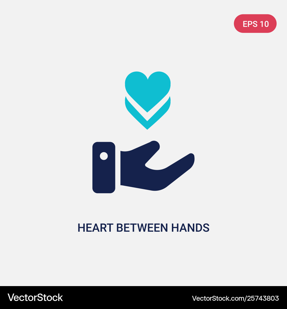Heart Hands Icon - Support & Care Royalty Free Vector
