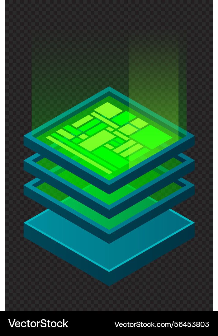 Isometric database futuristic server Isometric database futuristic server Vector Image