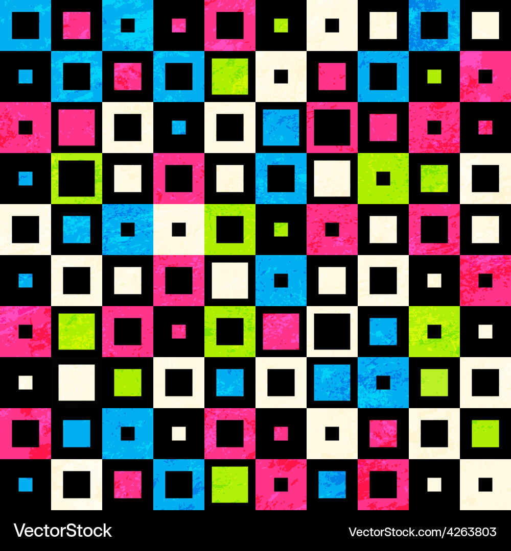 Neon Square Pattern vector image