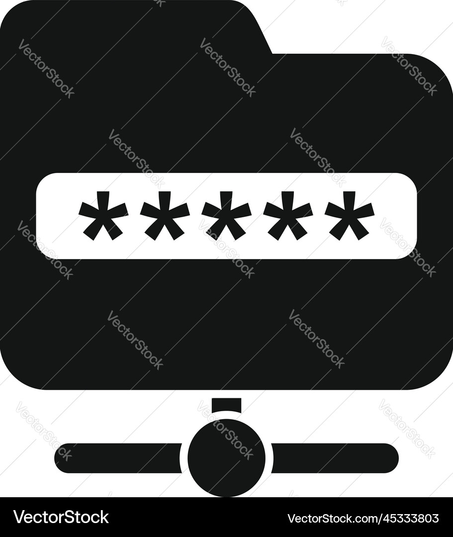 Password folder icon simple computer data Password folder icon simple computer data vector image