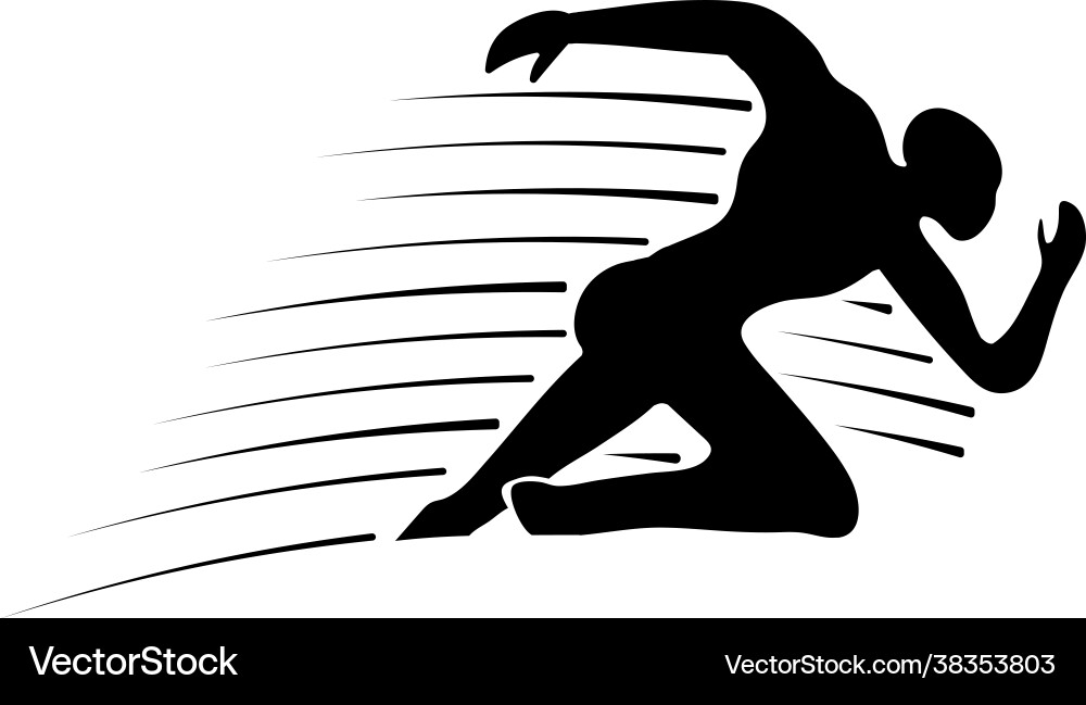 Running Speed Icon Template vector image