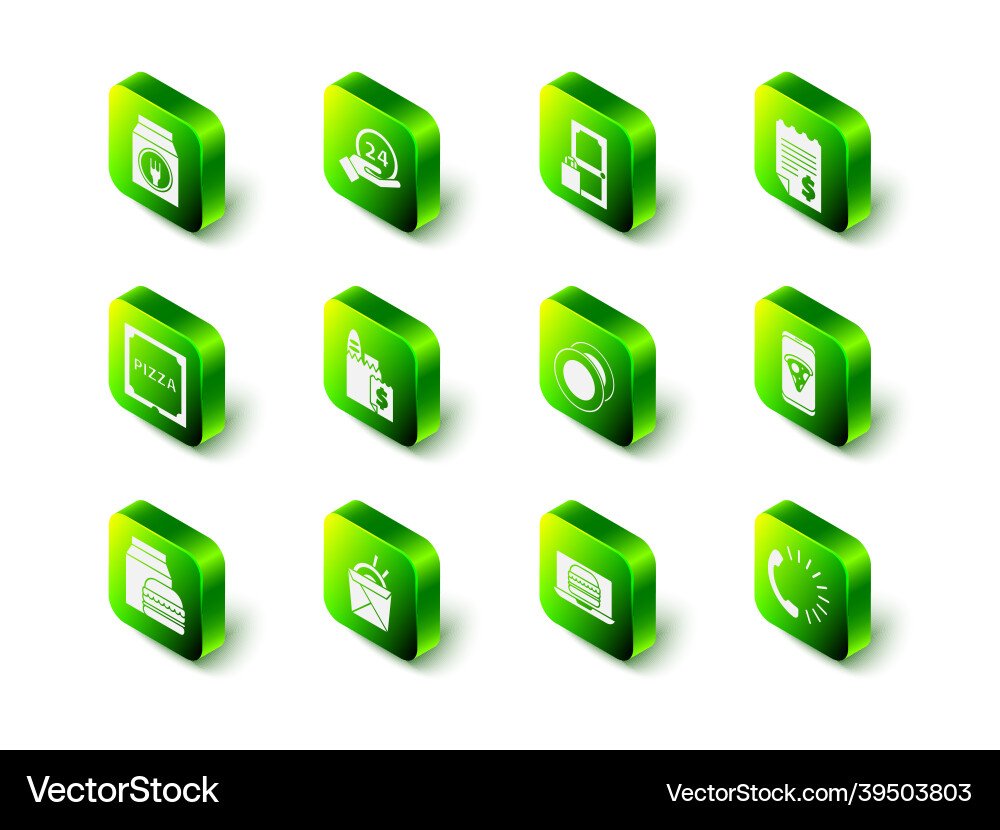 Set clock 24 hours online ordering and delivery Vector Image