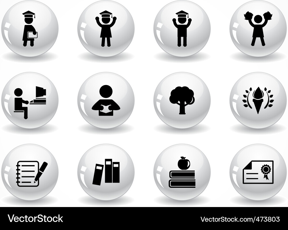 Set of Metallic Buttons vector image